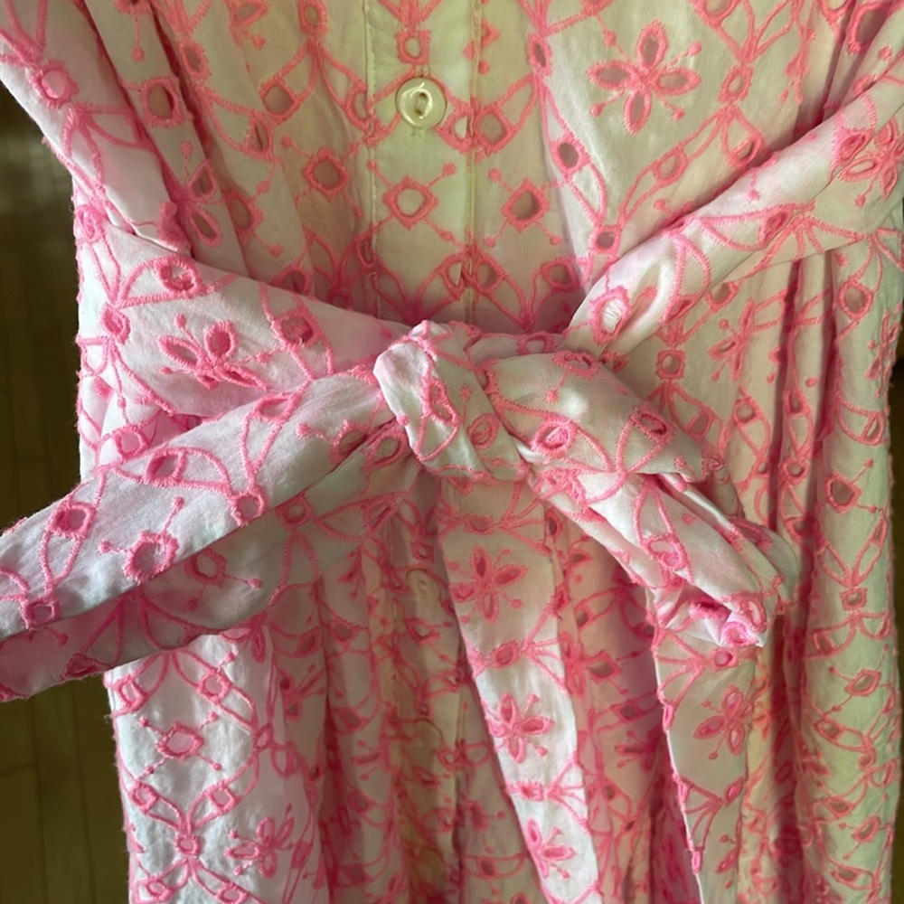 Lilly Pulitzer Cartley Eyelet Shirt Dress Size 6 - Picture 6 of 7